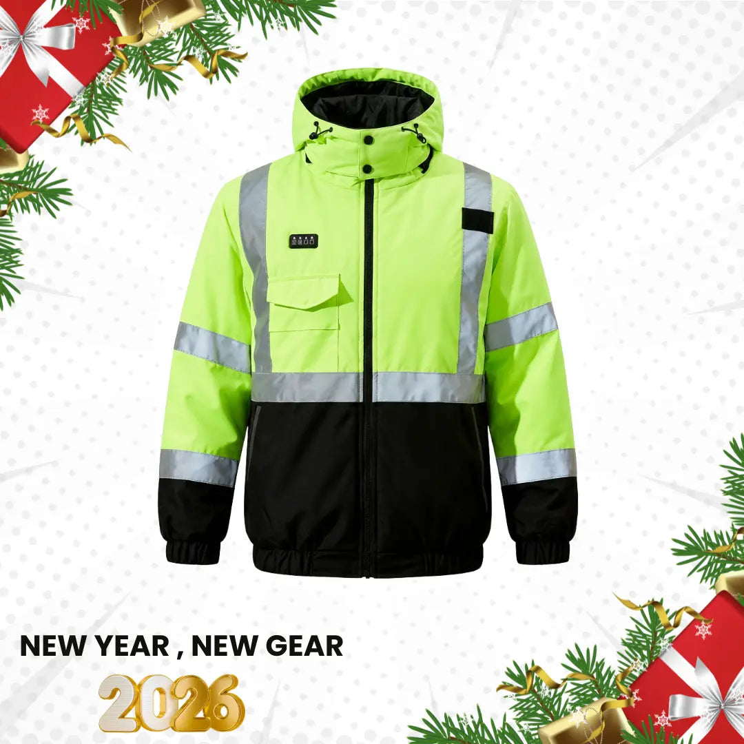 Heated Hi-Vis Safety Bomber Jacket 5V/7.4V