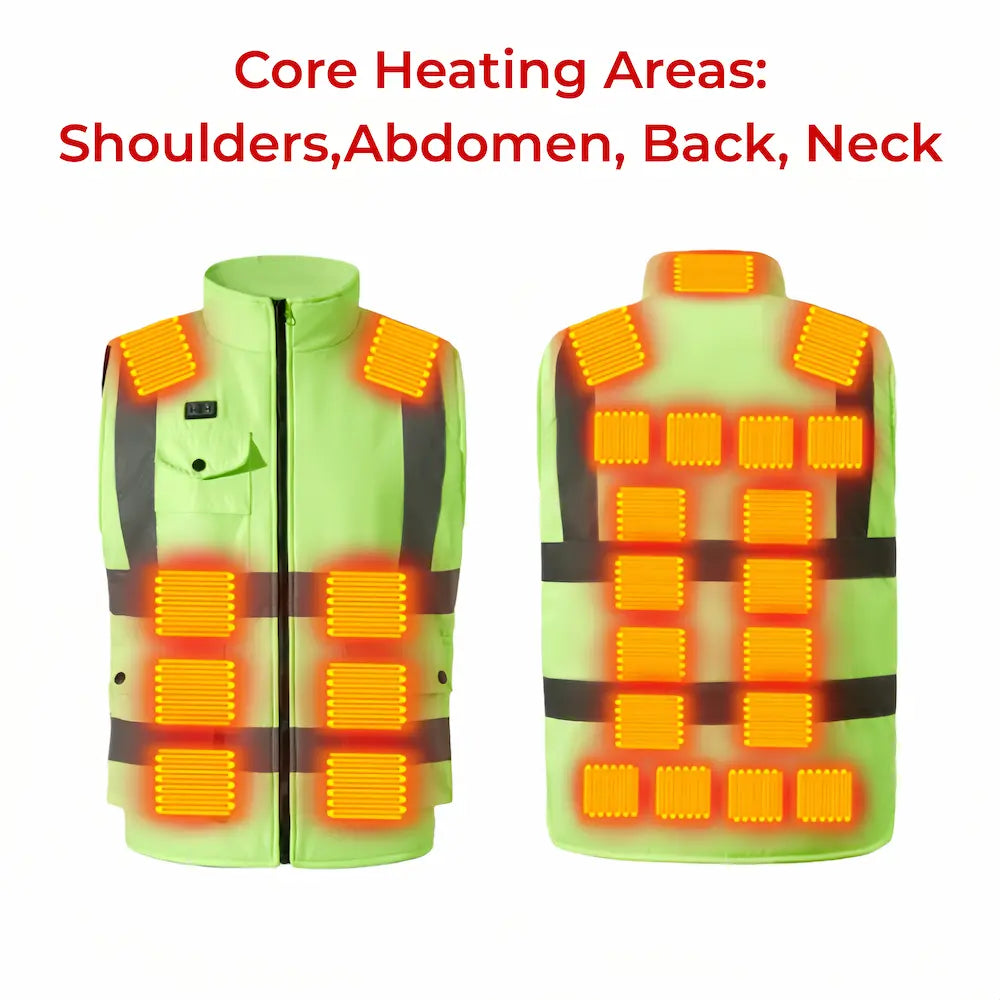 Heated High-Visibility Reflective Vest 5V/7.4V