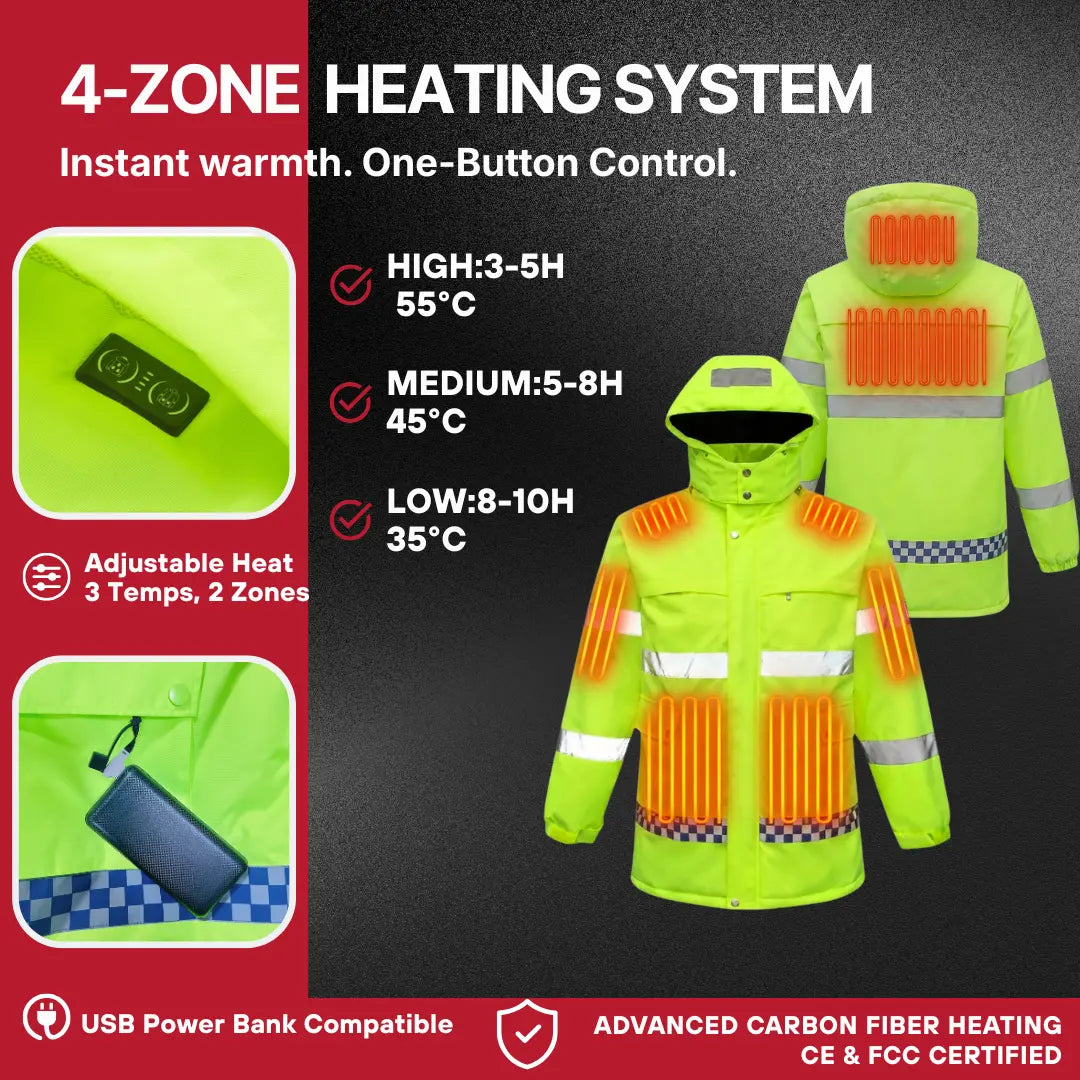 Heated Hi-Vis Mid-Length Parka 5V