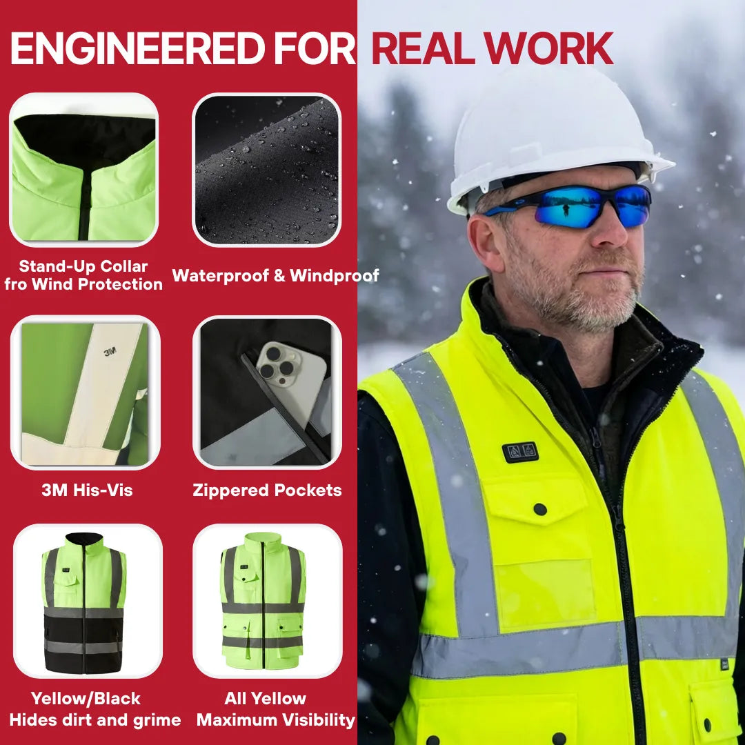 Heated Hi-Vis Vest 5V/7.4V