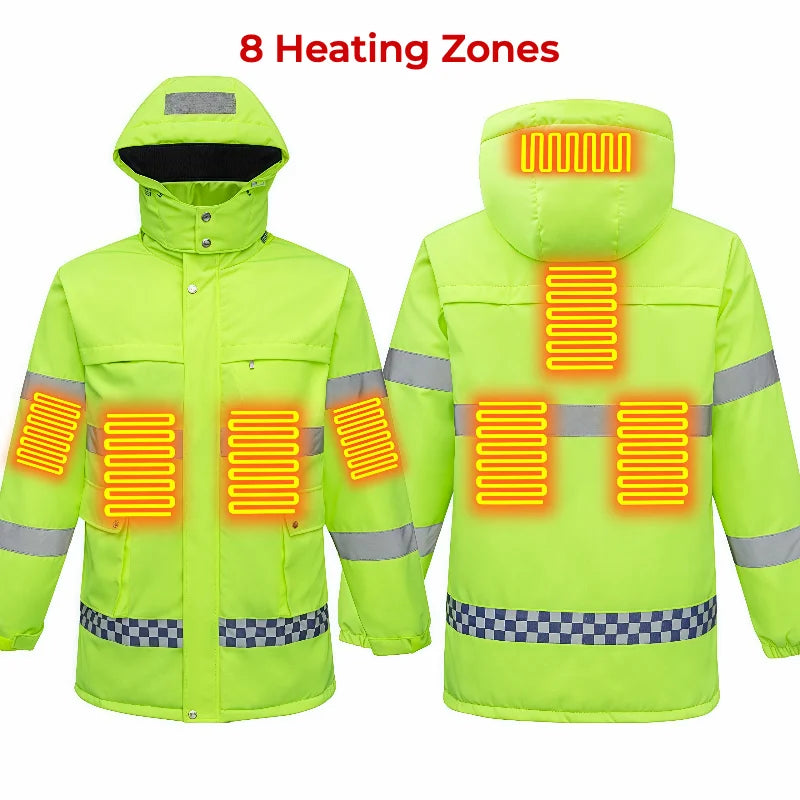 Heated High-Visibility Reflective Mid-Length Jacket 5V