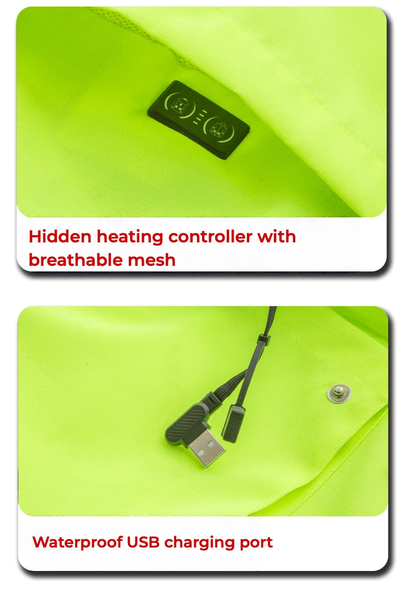 Heated High-Visibility Reflective Mid-Length Jacket 5V