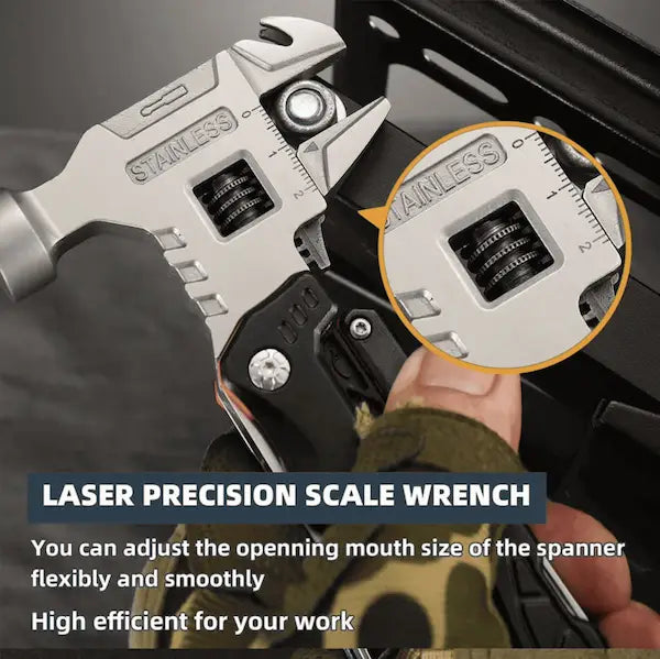 Outdoor Stainless Steel Multi-Functional Hammer 18 in 1