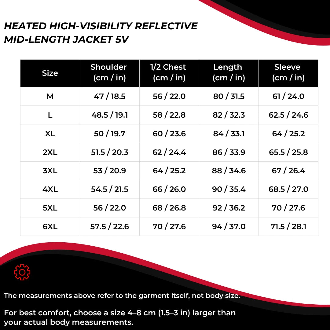 Heated High-Visibility Reflective Mid-Length Jacket 5V