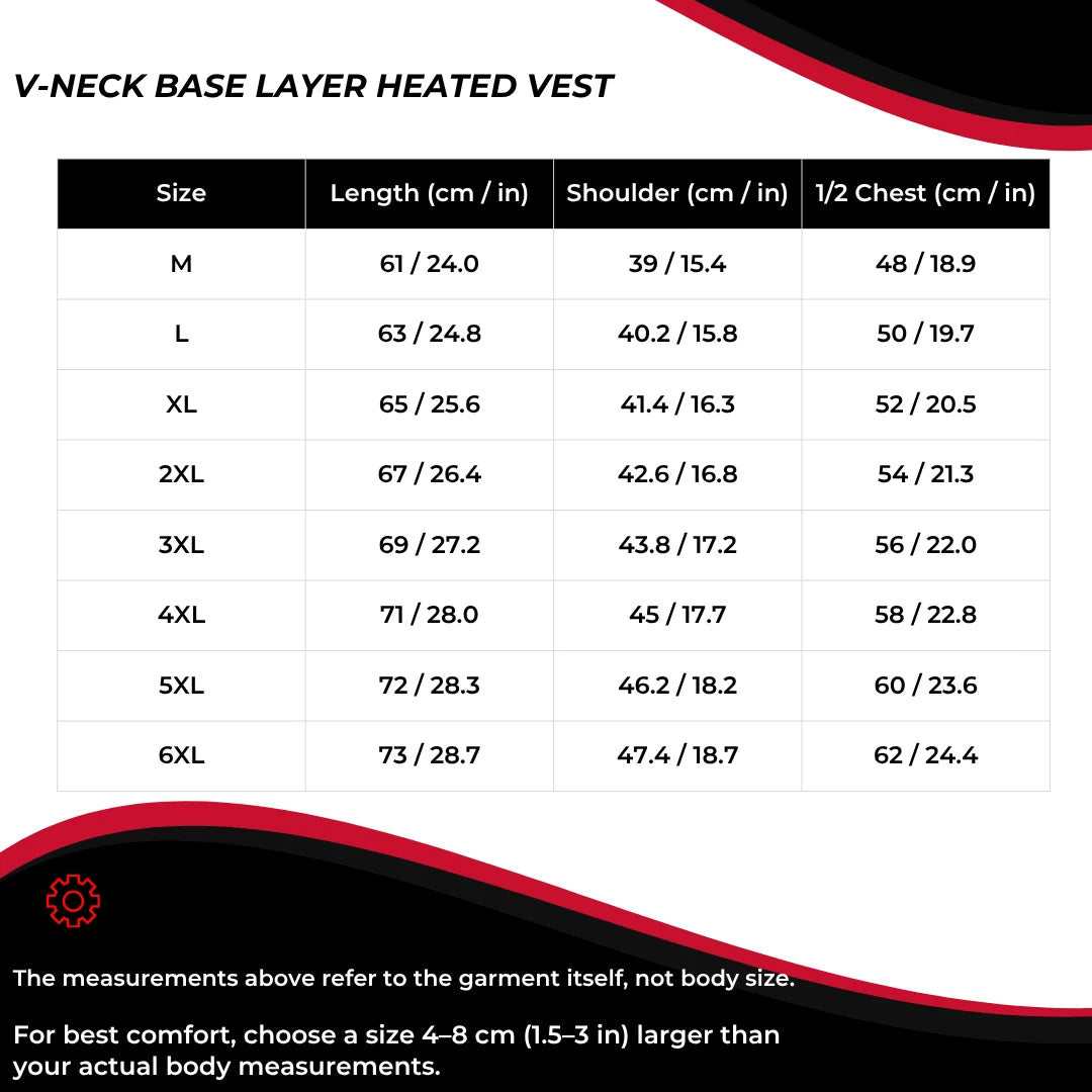 V-Neck Base Layer Heated Vest